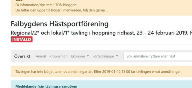INSTÄLLT, INSTÄLLT, INSTÄLLT